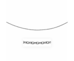 Textured Links Pendant Chain in 14k White Gold (3.5mm)
