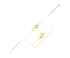 14k Yellow Gold Hamsa Bracelet