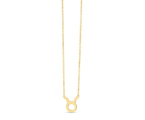 14K Yellow Gold Taurus Necklace