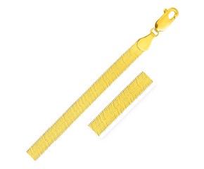 Imperial Herringbone Bracelet in 10k Yellow Gold  (5.00 mm)