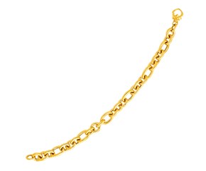 14k Yellow Gold Oval Link Bracelet (9.40 mm)