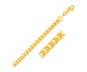 Solid Diamond Cut Round Franco Chain in 14k Yellow Gold (5.S