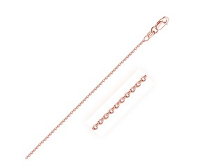 Oval Cable Link Chain in 18k Rose Gold (1.5 mm)