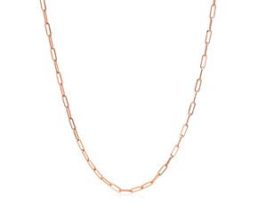 Adjustable Paperclip Chain in 14k Rose Gold (1.5mm)