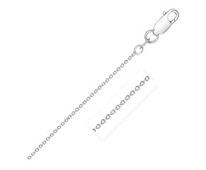 Sterling Silver Rhodium Plated Round Cable Chain (2.6 mm)