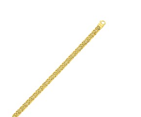 Byzantine Link Bracelet in 10k Yellow Gold (7.00 mm)