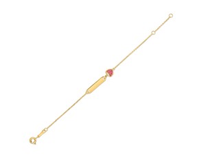 14k Yellow Gold Strawberry Childrens Bracelet (1.00 mm)