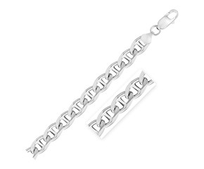 Sterling Silver Rhodium Plated Mariner Chain (8.00 mm)