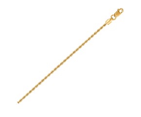 Solid Rope Chain in 14k Yellow Gold (1.5 mm)