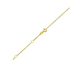 Double Extendable Rope Chain in 14k Yellow Gold (0.85 mm)