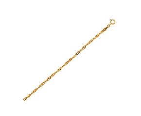 Singapore Anklet in 10k Yellow Gold (2.2 mm)