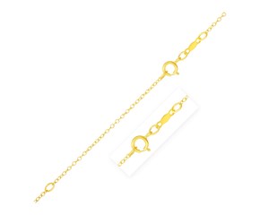 Extendable Cable Chain in 14k Yellow Gold (1.30 mm)