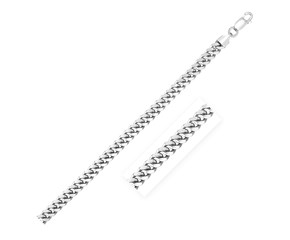 Sterling Silver Rhodium Plated Miami Cuban Chain (5.60 mm)