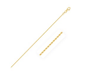 Solid Diamond Cut Rope Bracelet in 10k Yellow Gold (1.5mm)