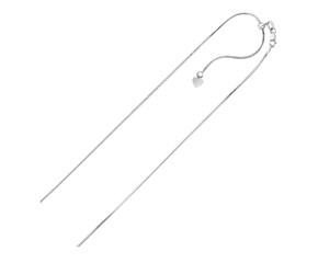 Adjustable Snake Chain in Sterling Silver (0.8mm)