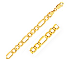 Lite Figaro Bracelet in 10k Yellow Gold (6.5mm)