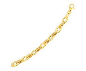 Marquise Link Bracelet in 14k Yellow Gold
