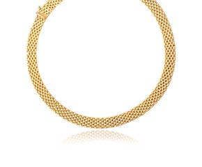 Flexible Panther 9.0mm Line Necklace in 14k Yellow Gold