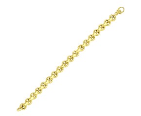 Smooth Rolo Style Bracelet in 14k Yellow Gold