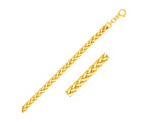 Solid Diamond Cut Round Franco Chain in 14k Yellow Gold (4.0mm)