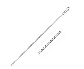 Sterling Silver Rhodium Plated Box Chain (1.8 mm)