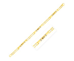 14k Yellow Gold Link Bracelet with Anchors