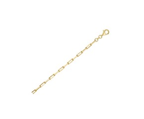 Sterling Silver Gold Plated Paperclip Chain (2.95 mm)