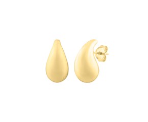 14k Yellow Gold Small Raindrop Studs Earrings (19.50x9.80 mm)