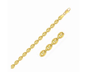 Puffed Mariner Bracelet in 14k Yellow Gold  (4.70 mm)