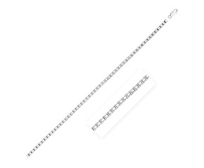 Sterling Silver Rhodium Plated Octagonal Box Chain (3.7 mm)