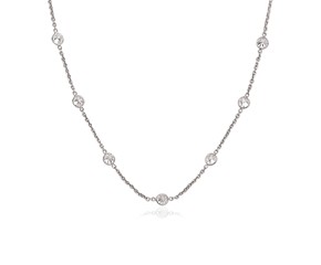 CZ By the Yard Long Links in 14k White Gold