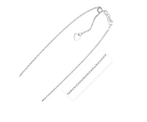 Adjustable Rope Chain in Sterling Silver (1.5mm)