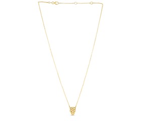 14k Yellow Gold Panther Head Necklace