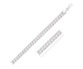 Sterling Silver Rhodium Plated Curb Chain (8.40 mm)
