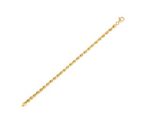 Silk Rope Chain Bracelet in 14k Yellow Gold  (4.30 mm)