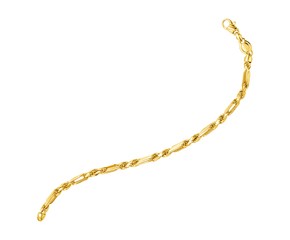 14k Yellow Gold 8 1/2 inch Figaro Chain Bracelet (4.30 mm)