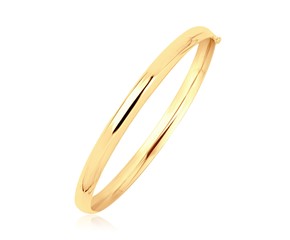 Polished Dome Childrens Bangle in 14k Yellow Gold (5.50 mm)