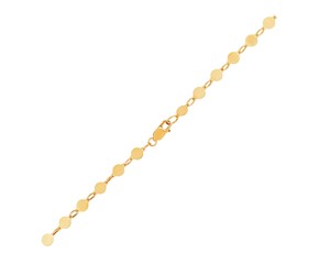 14k Yellow Gold Bracelet with Polished Circles