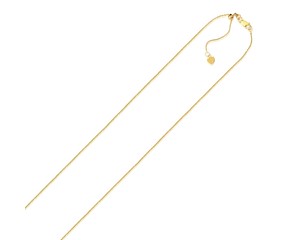 Adjustable Cable Chain in 10k Yellow Gold (.90mm)