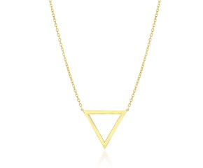 Open Triangle Style Chain Necklace in 14k Yellow Gold