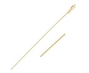 Bead Chain in 14k Yellow Gold (1.0 mm)