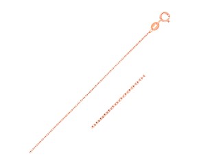 Oval Cable Link Chain in 14k Pink Gold (0.7 mm)