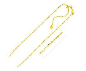 Adjustable Cable Chain in Yellow Finish Sterling Silver (1.80 mm)