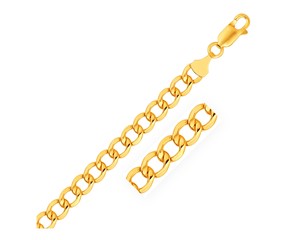 Lite Curb Bracelet in 10k Yellow Gold  (6.20 mm)
