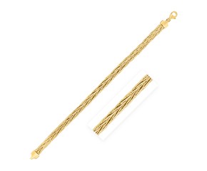 14k Yellow Gold Rapunzel Woven Bracelet