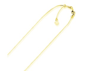 Adjustable Snake Chain in 14k Yellow Gold (.85mm)