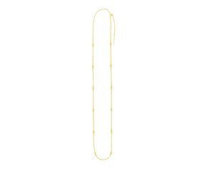 Endless Adjustable Diamond Pendant Chain in 14k Yellow Gold (3.00 mm)