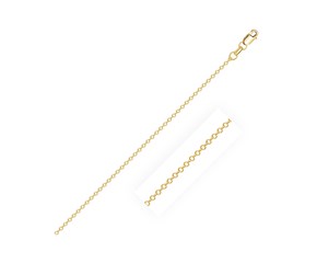 Diamond Cut Cable Link Chain in 14k Yellow Gold (0.8 mm)