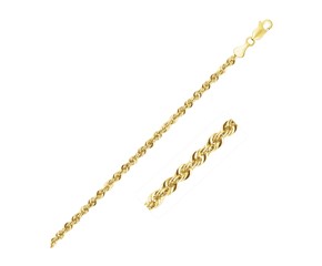 Lite Rope Chain in 10K Yellow Gold (2.5mm)