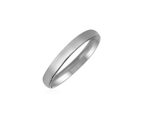 14k White Gold 3mm Comfort Fit Wedding Band